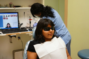 Julissa looking cool before her treatment.