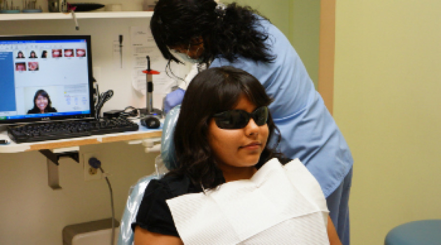 Julissa looking cool before her treatment.