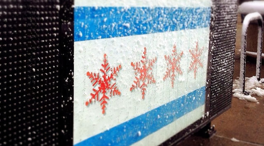 Wintertime Dental Health Tips - chicago frozen flag