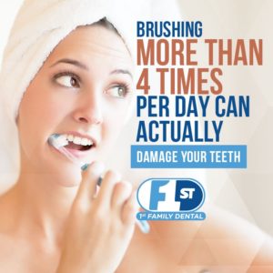 brushing more than 4 times per day can hurt your teeth